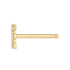 E Letter Lab-Grown Diamond Single Stud Earring Yellow Gold
