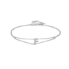 Lab-Grown Diamond Letter Bracelet White Gold - F