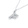 F Letter Lab-Grown Diamond Pendant White Gold
