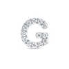 G Letter Lab-Grown Diamond Single Stud Earring White Gold