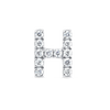 H Letter Lab-Grown Diamond Single Stud Earring White Gold
