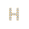 H Letter Lab-Grown Diamond Single Stud Earring Yellow Gold