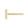 H Letter Lab-Grown Diamond Single Stud Earring Yellow Gold