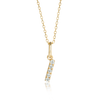 I Letter Lab-Grown Diamond Pendant Yellow Gold