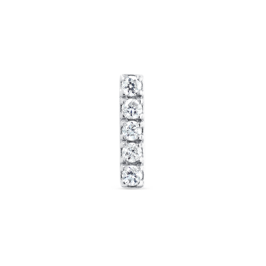 I Letter Lab-Grown Diamond Single Stud Earring White Gold