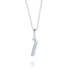 I Letter Lab-Grown Diamond Pendant White Gold