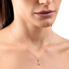 K Letter Lab-Grown Diamond Pendant Yellow Gold