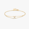 Lab-Grown Diamond Letter Bracelet Yellow Gold - K