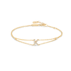 Lab-Grown Diamond Letter Bracelet Yellow Gold - K