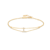 Lab-Grown Diamond Letter Bracelet Yellow Gold - L