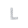 L Letter Lab-Grown Diamond Single Stud Earring White Gold