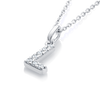 L Letter Lab-Grown Diamond Pendant White Gold