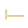 L Letter Lab-Grown Diamond Single Stud Earring Yellow Gold