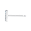 M Letter Lab-Grown Diamond Single Stud Earring White Gold