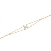 Lab-Grown Diamond Letter Bracelet Yellow Gold - N
