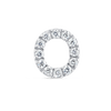 O Letter Lab-Grown Diamond Single Stud Earring White Gold