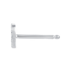 P Letter Lab-Grown Diamond Single Stud Earring White Gold