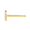 P Letter Lab-Grown Diamond Single Stud Earring Yellow Gold