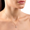 Q Letter Lab-Grown Diamond Pendant Yellow Gold