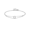 Lab-Grown Diamond Letter Bracelet White Gold - Q