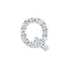 Q Letter Lab-Grown Diamond Single Stud Earring White Gold