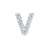 V Letter Lab-Grown Diamond Single Stud Earring White Gold