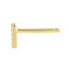 V Letter Lab-Grown Diamond Single Stud Earring Yellow Gold