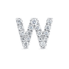 W Letter Lab-Grown Diamond Single Stud Earring White Gold