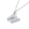 W Letter Lab-Grown Diamond Pendant White Gold