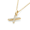 X Letter Lab-Grown Diamond Pendant Yellow Gold