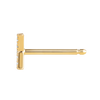 X Letter Lab-Grown Diamond Single Stud Earring Yellow Gold