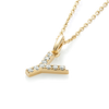 Y Letter Lab-Grown Diamond Pendant Yellow Gold