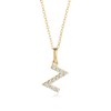 Z Letter Lab-Grown Diamond Pendant Yellow Gold