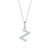 Z Letter Lab-Grown Diamond Pendant White Gold