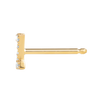 Z Letter Lab-Grown Diamond Single Stud Earring Yellow Gold