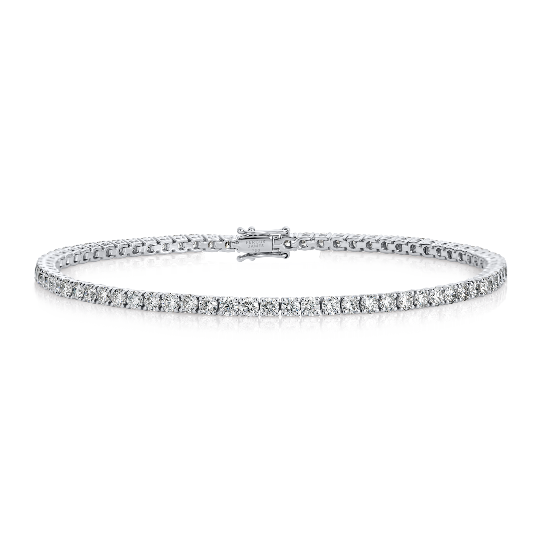 2ct Lab-Grown Diamond Tennis Bracelet White Gold