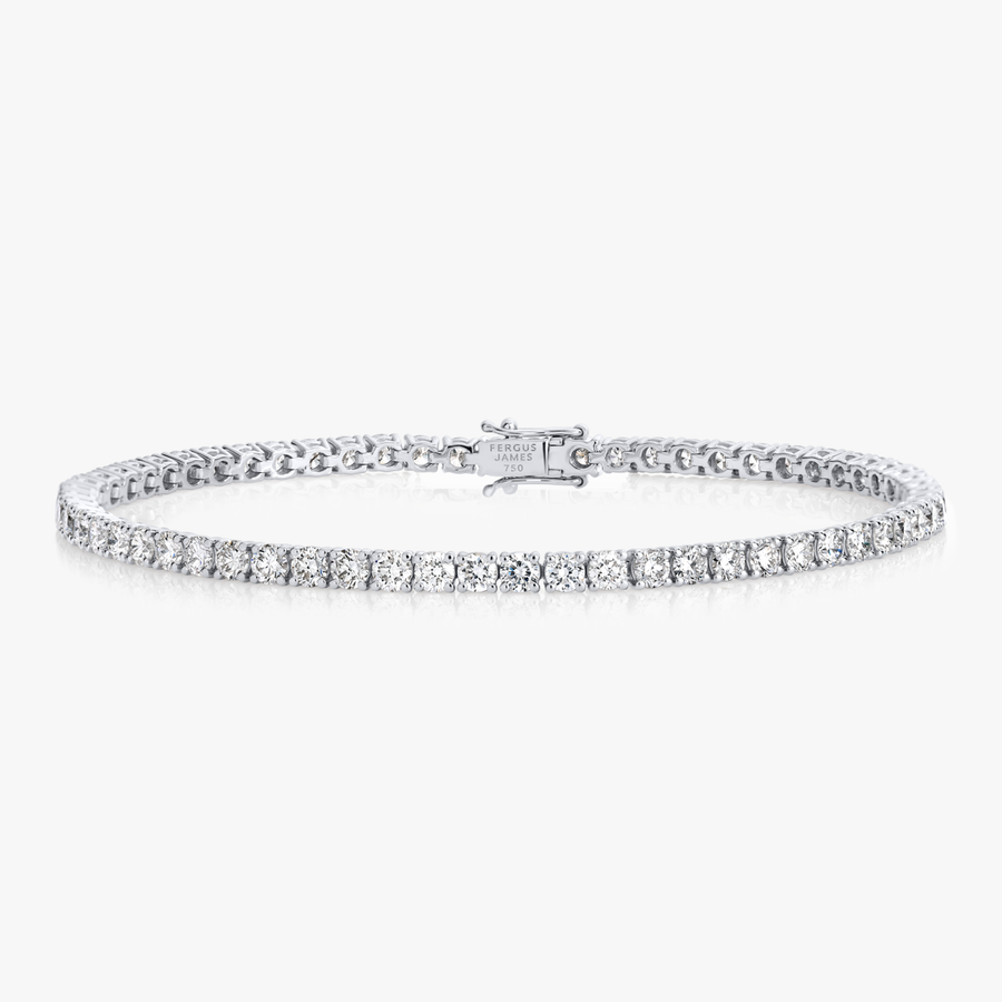 3ct Lab-Grown Diamond Tennis Bracelet White Gold