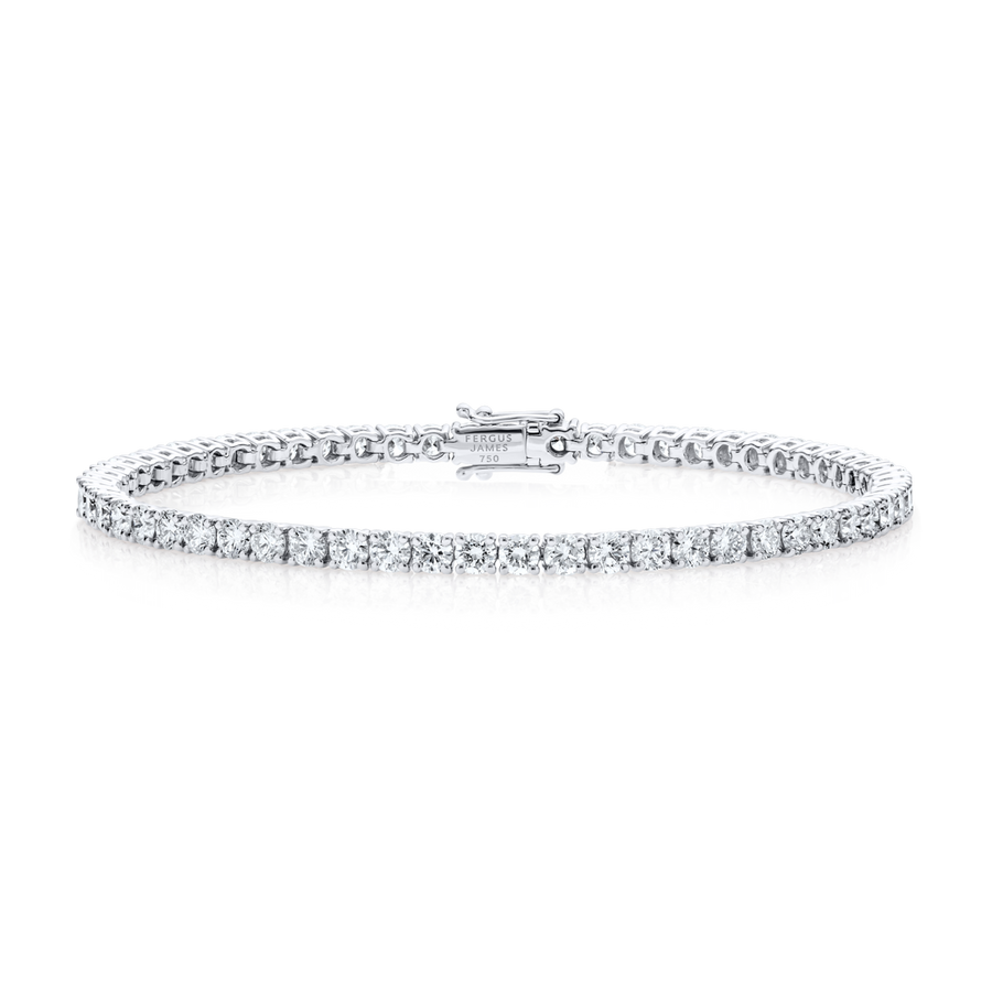 4ct Lab-Grown Diamond Tennis Bracelet White Gold
