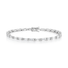 5ct Lab-Grown Diamond Baguette Tennis Bracelet White Gold
