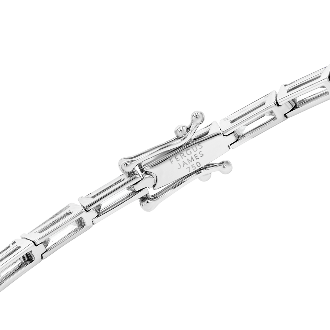 5ct Lab-Grown Diamond Baguette Tennis Bracelet White Gold