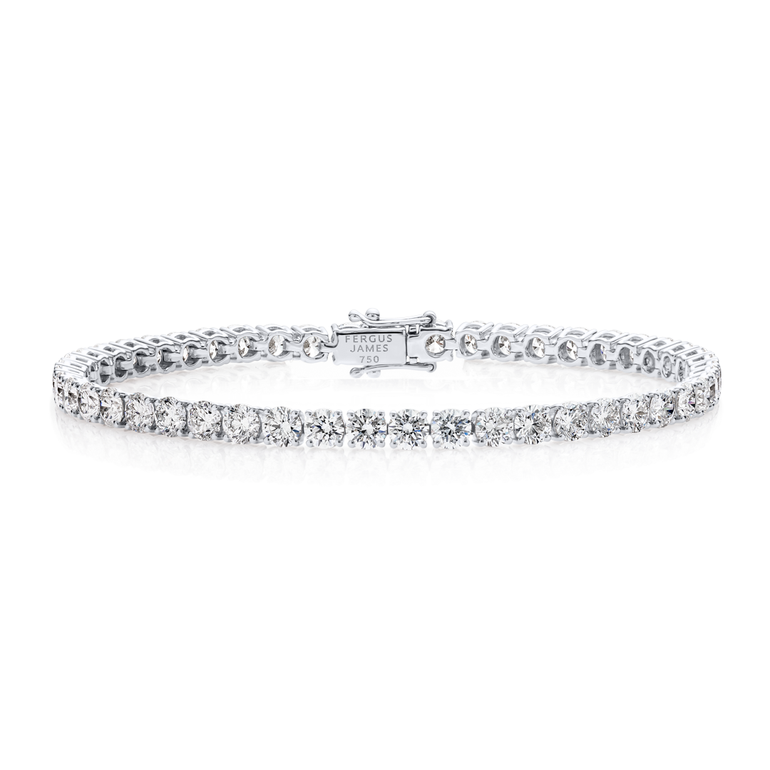 5ct Lab-Grown Diamond Tennis Bracelet White Gold