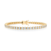 5ct Lab-Grown Diamond Tennis Bracelet Yellow Gold