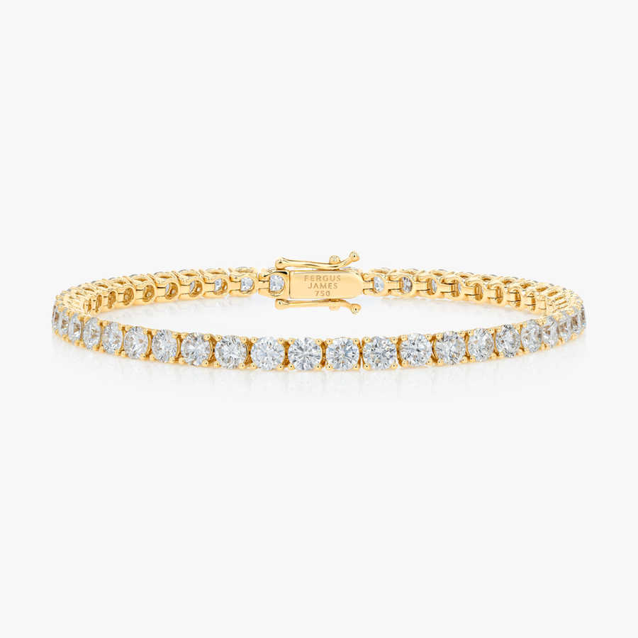 6ct Lab-Grown Diamond Tennis Bracelet Yellow Gold