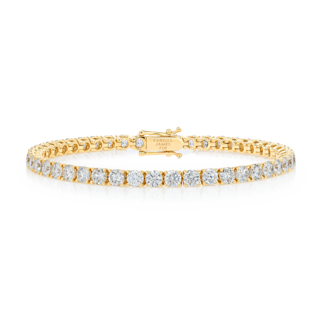 6ct Lab-Grown Diamond Tennis Bracelet Yellow Gold