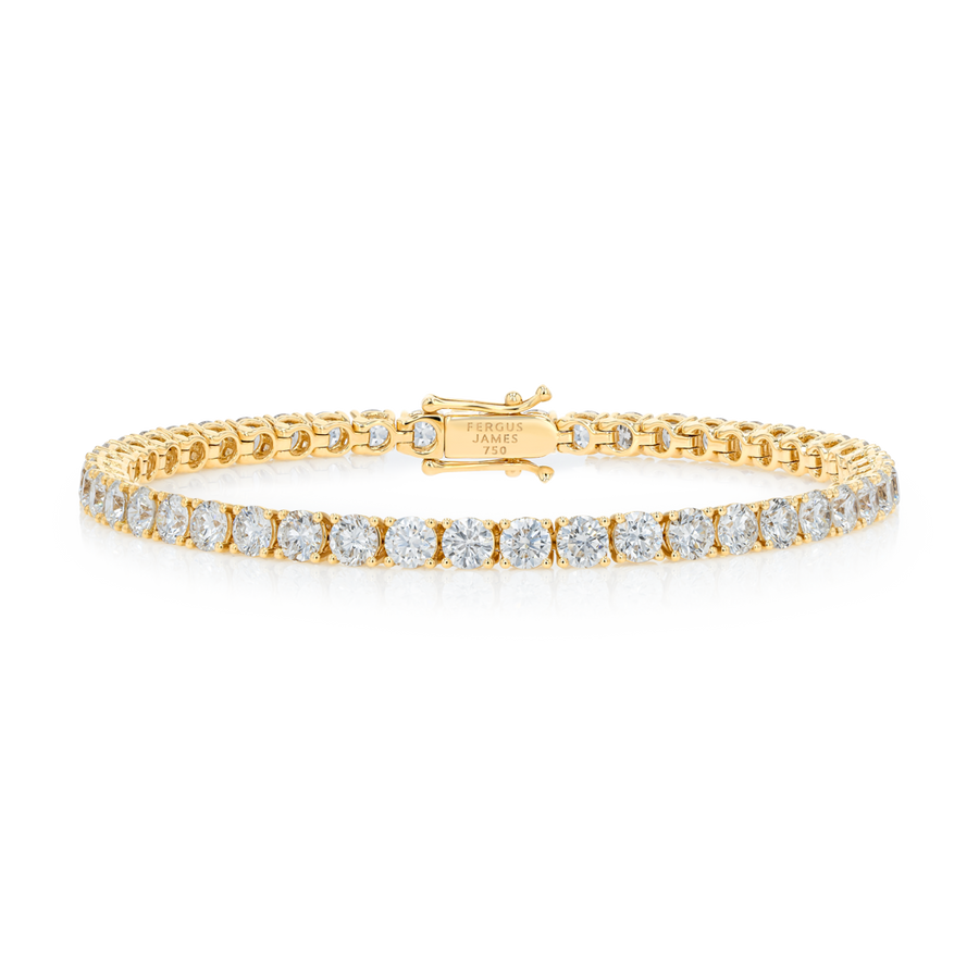 6ct Lab-Grown Diamond Tennis Bracelet Yellow Gold