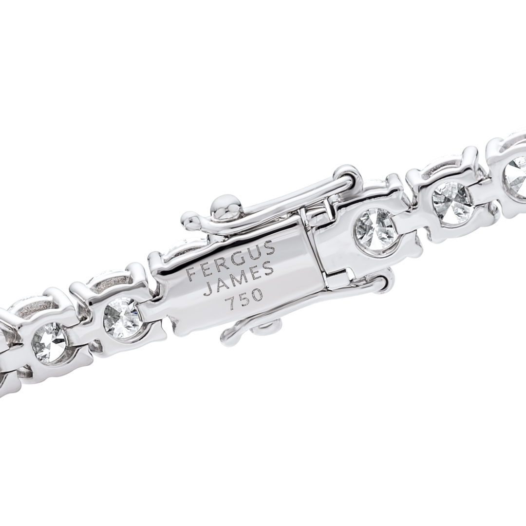 7ct Lab-Grown Diamond Tennis Bracelet White Gold