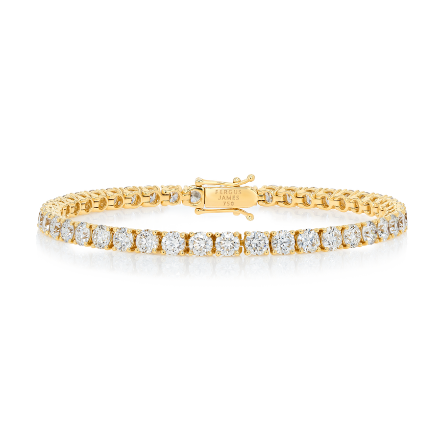 7ct Lab-Grown Diamond Tennis Bracelet Yellow Gold