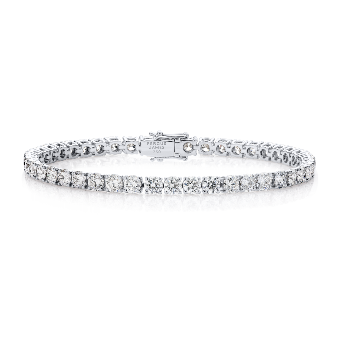 8ct Lab-Grown Diamond Tennis Bracelet White Gold