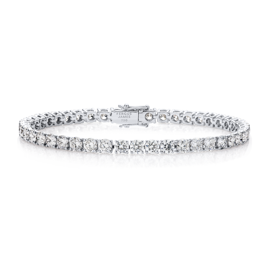 8ct Lab-Grown Diamond Tennis Bracelet White Gold