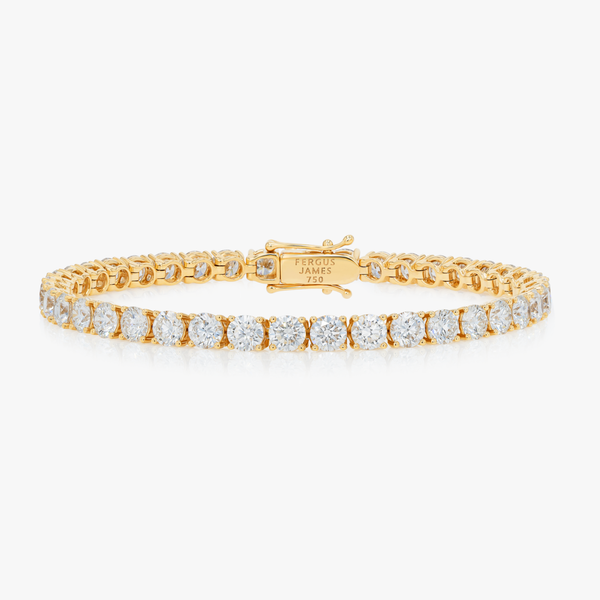 10ct Lab-Grown Diamond Tennis Bracelet Yellow Gold
